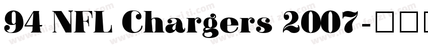 94 NFL Chargers 2007字体转换